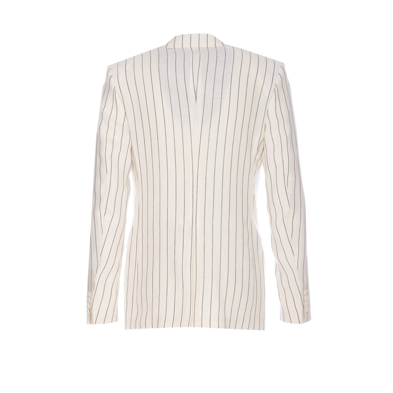 Dolce&Gabbana Men Pinstriped Monobreasted Linen Blazer - 2