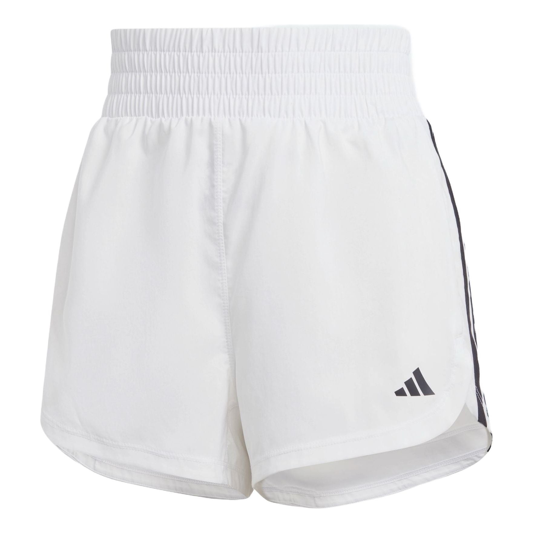 (WMNS) adidas Pacer Training 3-Stripes Woven High-Rise Shorts Asia Sizing 'White Black' IS2171 - 1