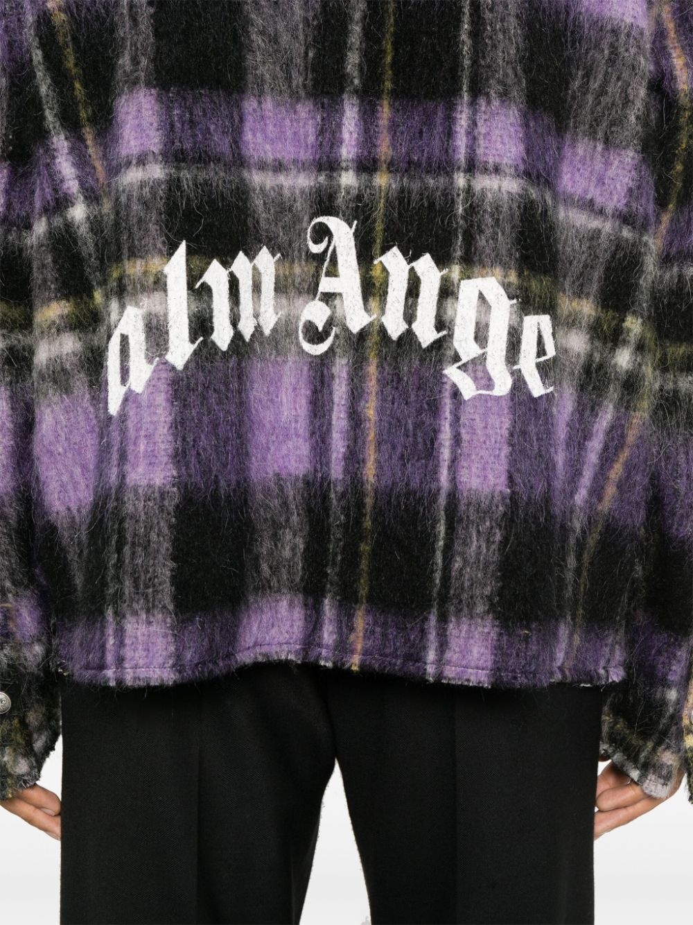 plaid-check cardigan - 5