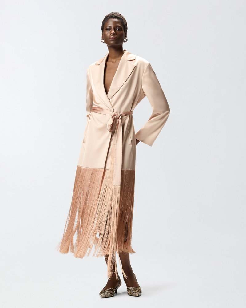 SATIN TRENCH COAT WITH FRINGING 3