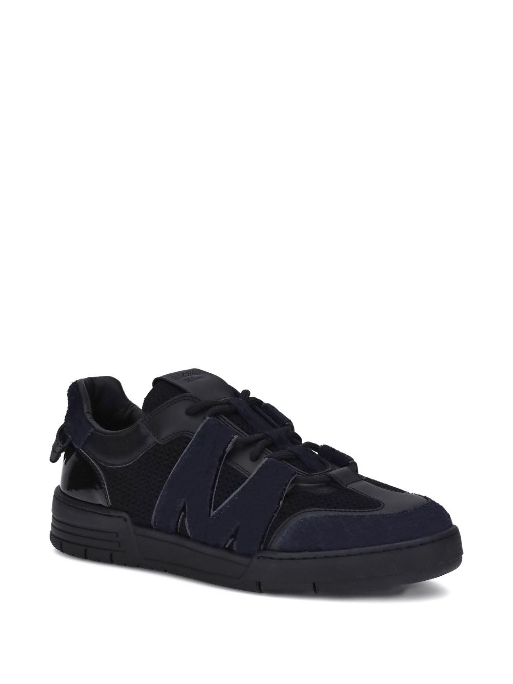 logo-detail mesh sneakers - 2