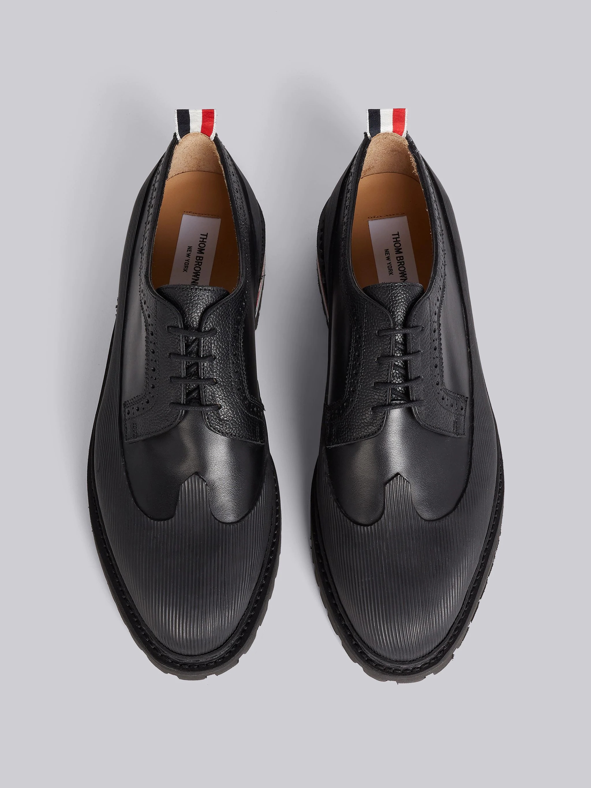 Black Vitello Calfskin Vulcanized Longwing Brogue - 4