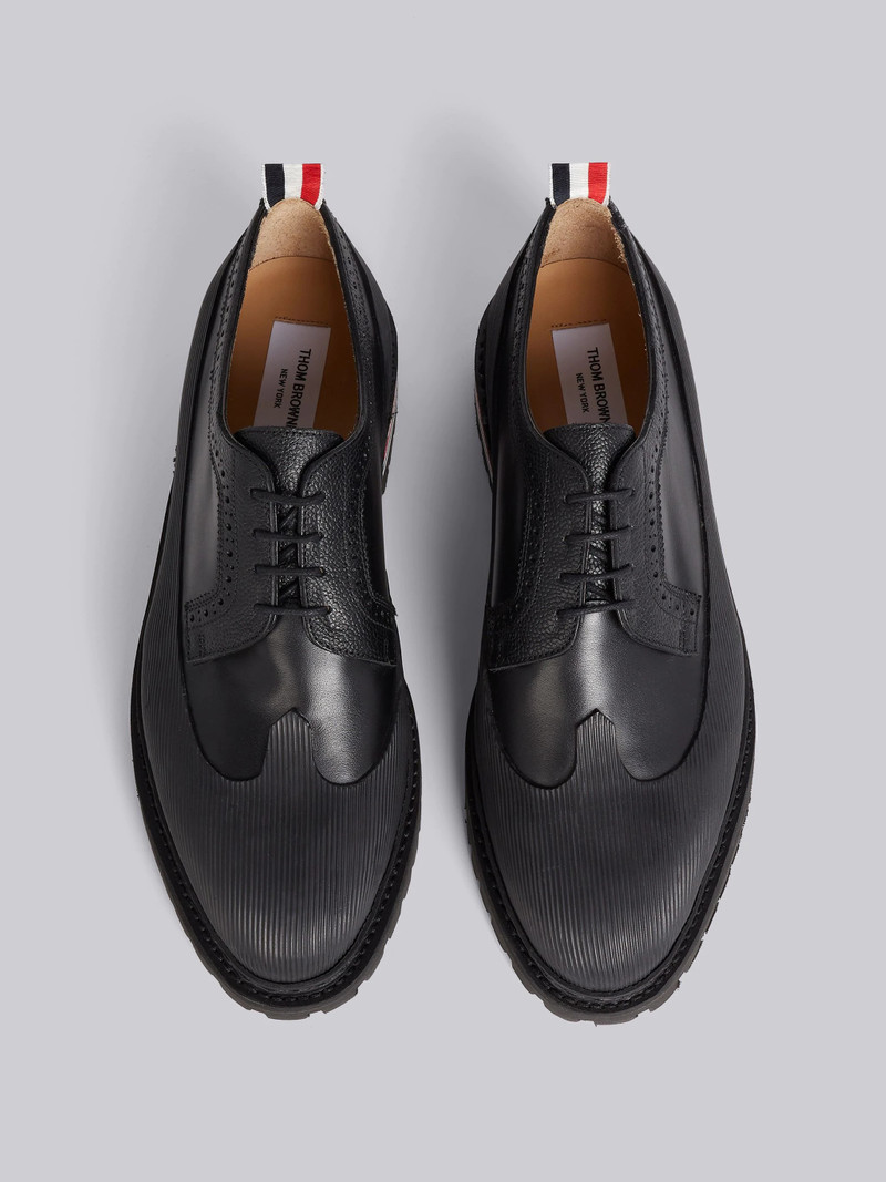 Black Vitello Calfskin Vulcanized Longwing Brogue 4