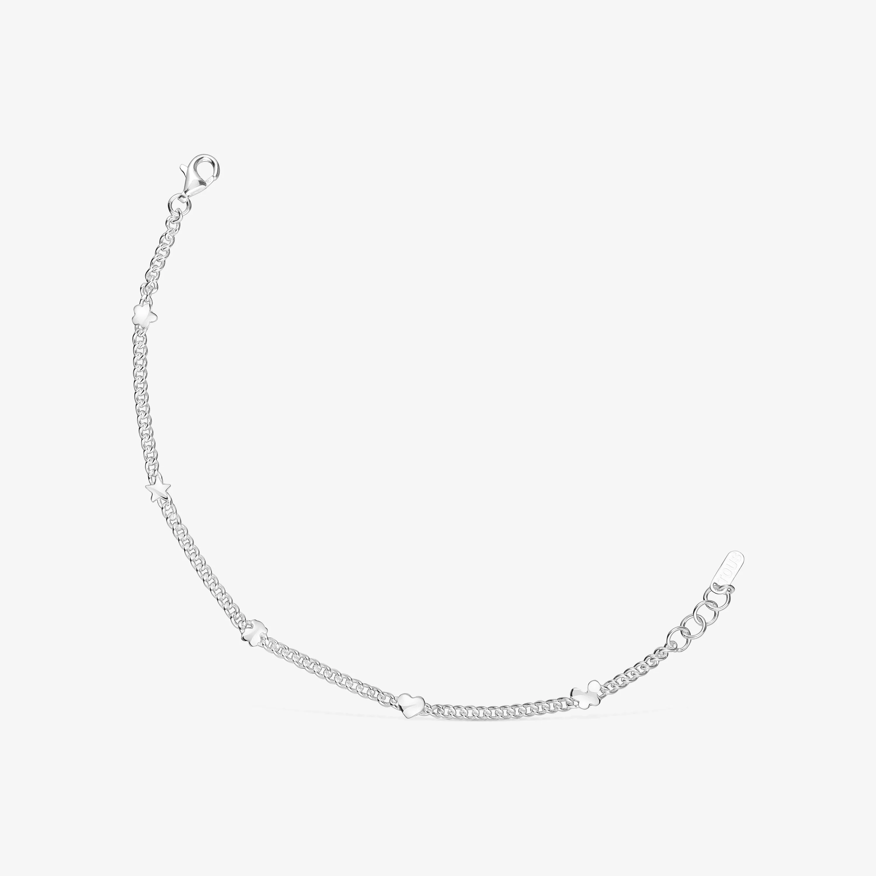 Silver Chain bracelet with motifs Bold Motif - 1