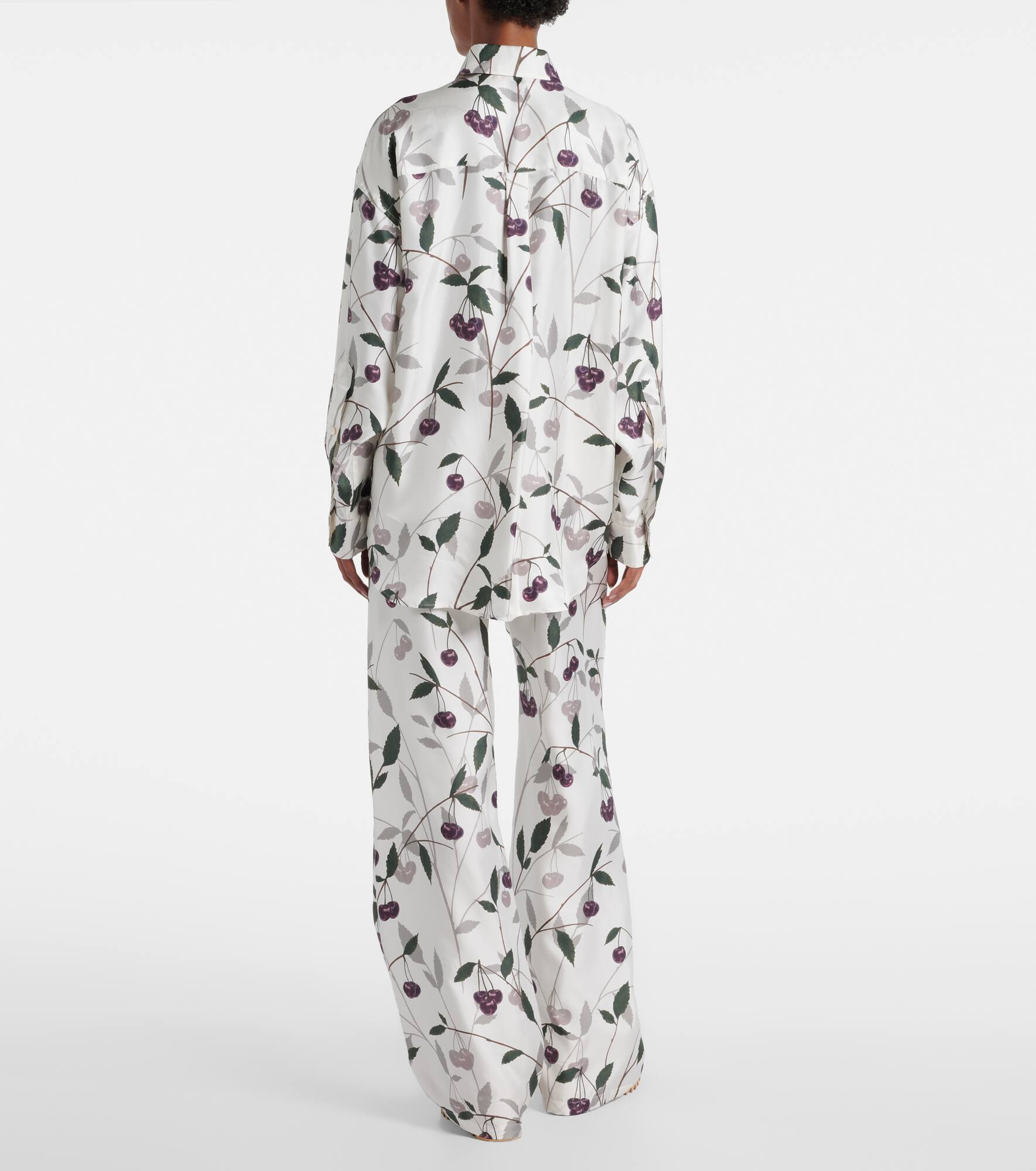 Printed silk twill shirt - 3