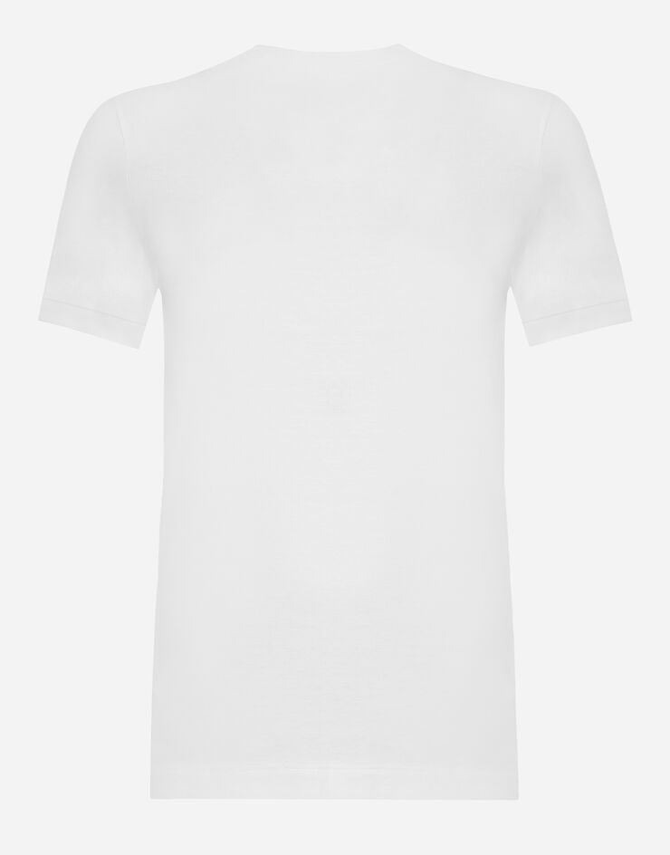 Dolce & Gabbana Cotton T-shirt with Crystal DG logo outlook