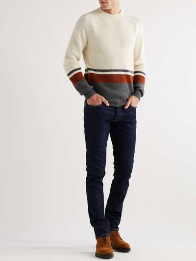 Loro Piana Lexington Striped Ribbed Baby Cashmere Sweater outlook