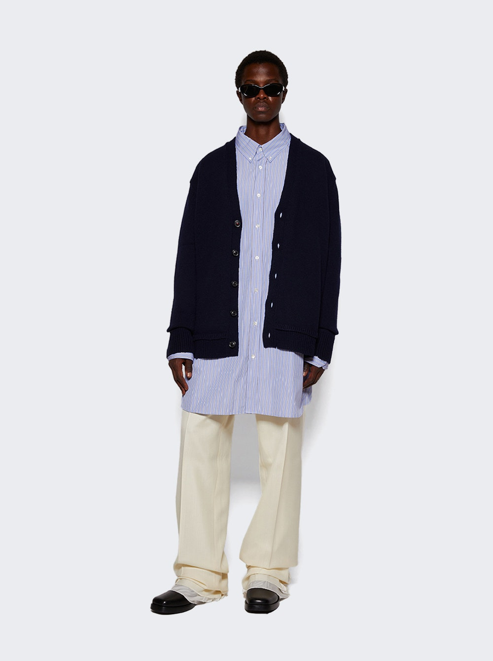 Wool Cardigan Navy - 2