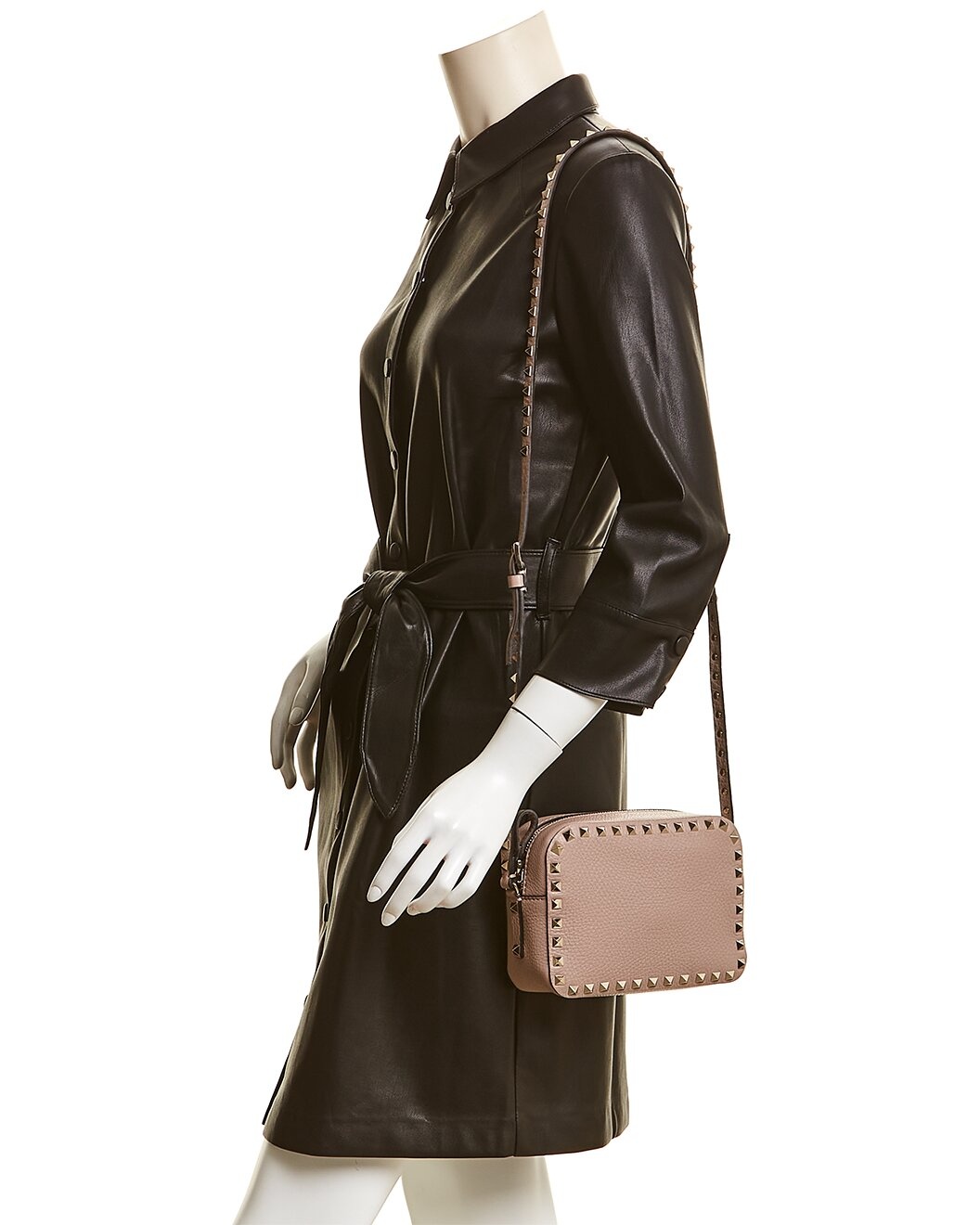 Valentino Rockstud Grainy Leather Camera Bag - 3