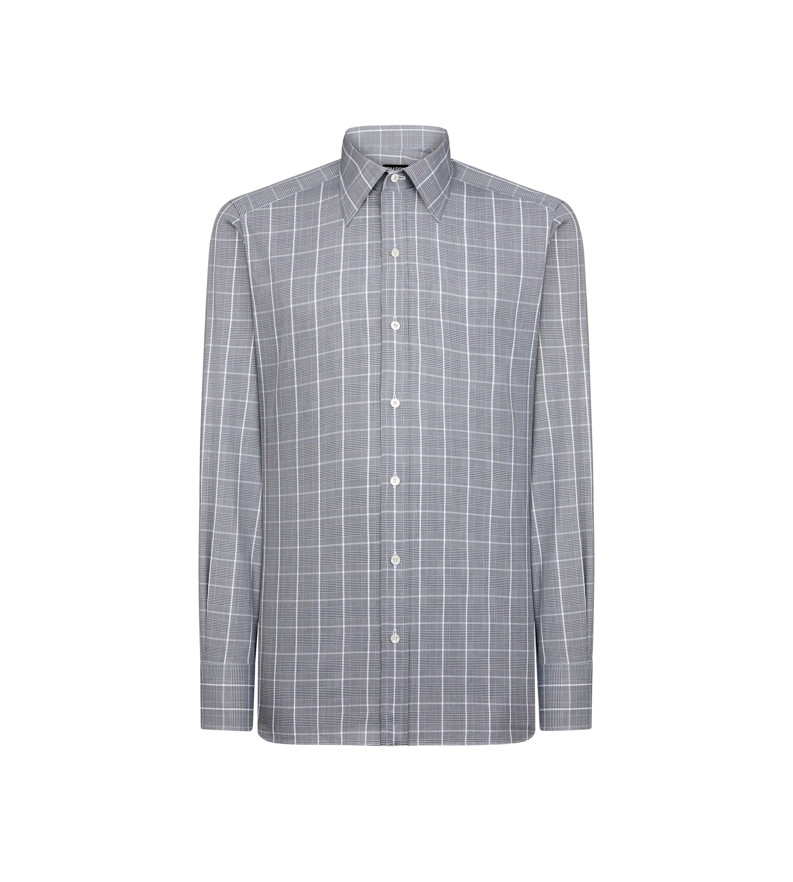 FINE PRINCE OF WALES SLIM FIT SHIRT - 1