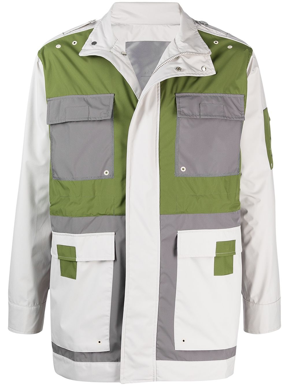 Rhombus colour-block jacket - 1