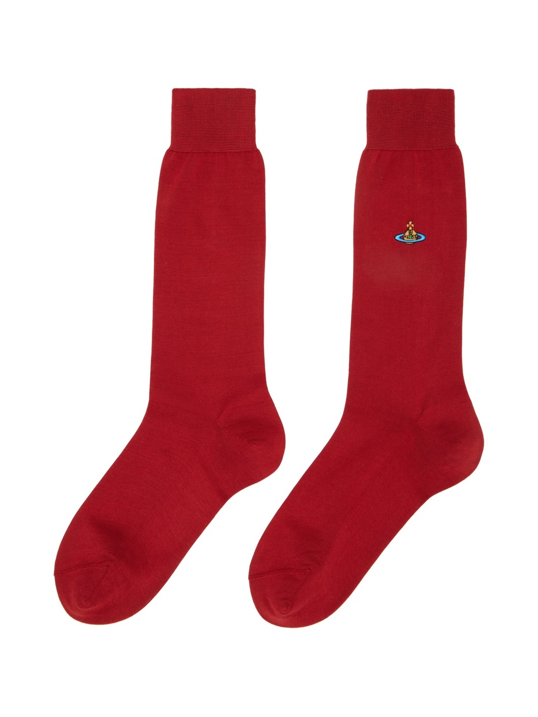 Red Plain Socks - 2