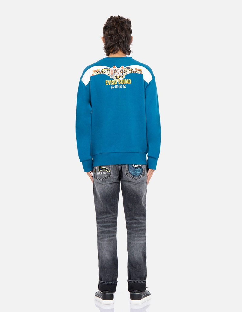 EVISU SQUAD DAICOCK PRINT SWEATSHIRT 5