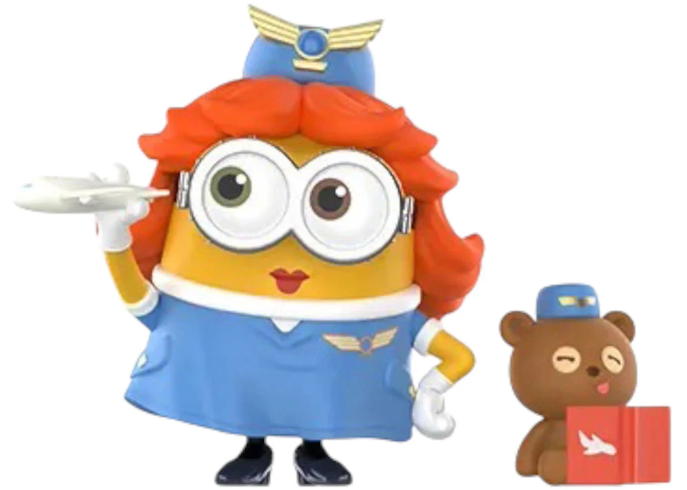 Pop Mart Minions Bedtime Stories by Bob and Tim Series Airplane Safety Figure - 1