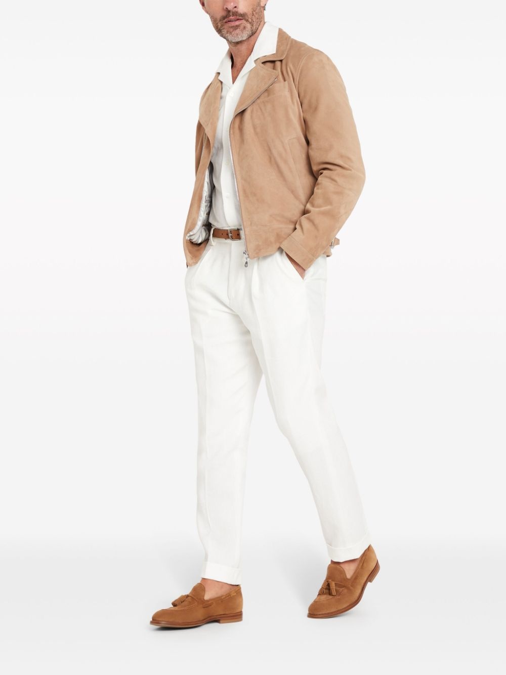 suede biker jacket - 2