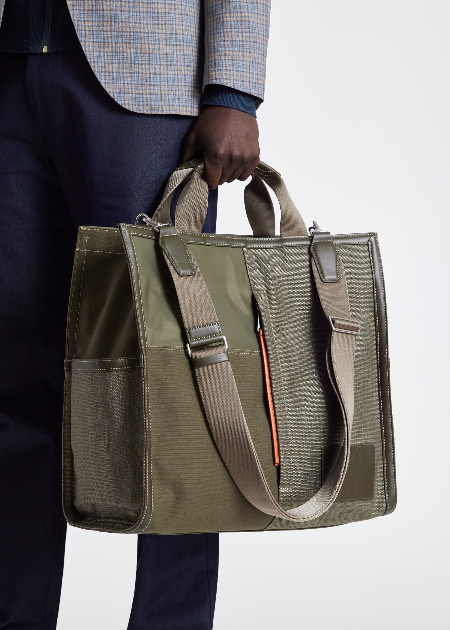Mixed-Canvas Tote Bag - 7