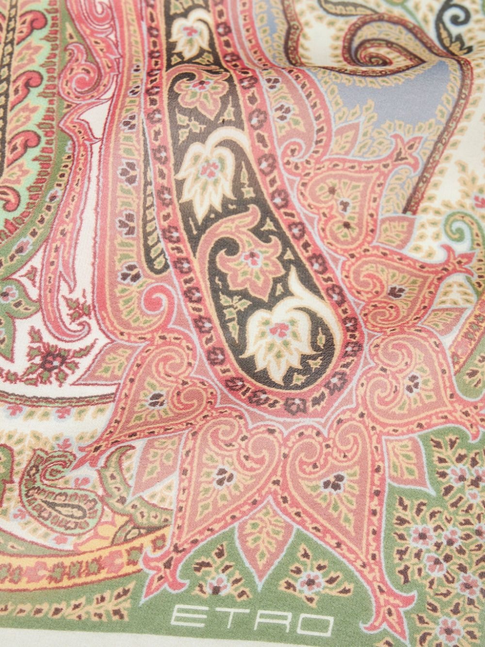 paisley-print silk scarf - 2