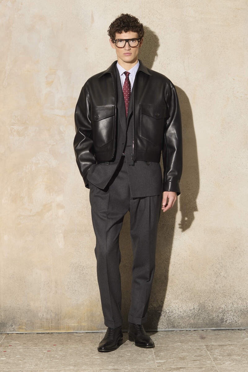 CHIC LEATHER BLOUSON - 6
