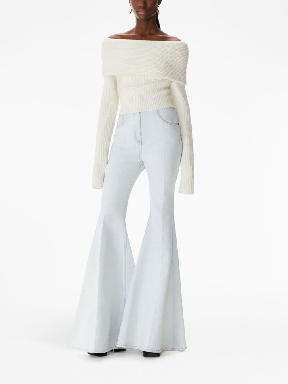high-waisted flared jeans - 2
