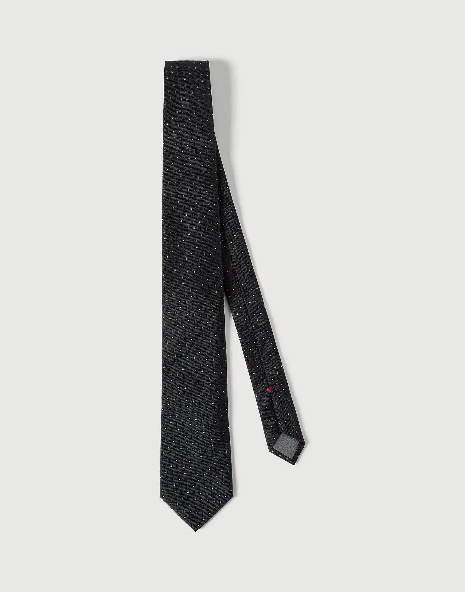 Patterned silk tie - 1