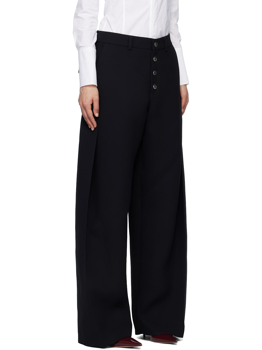 Black 'The Sculptural' Trousers - 2