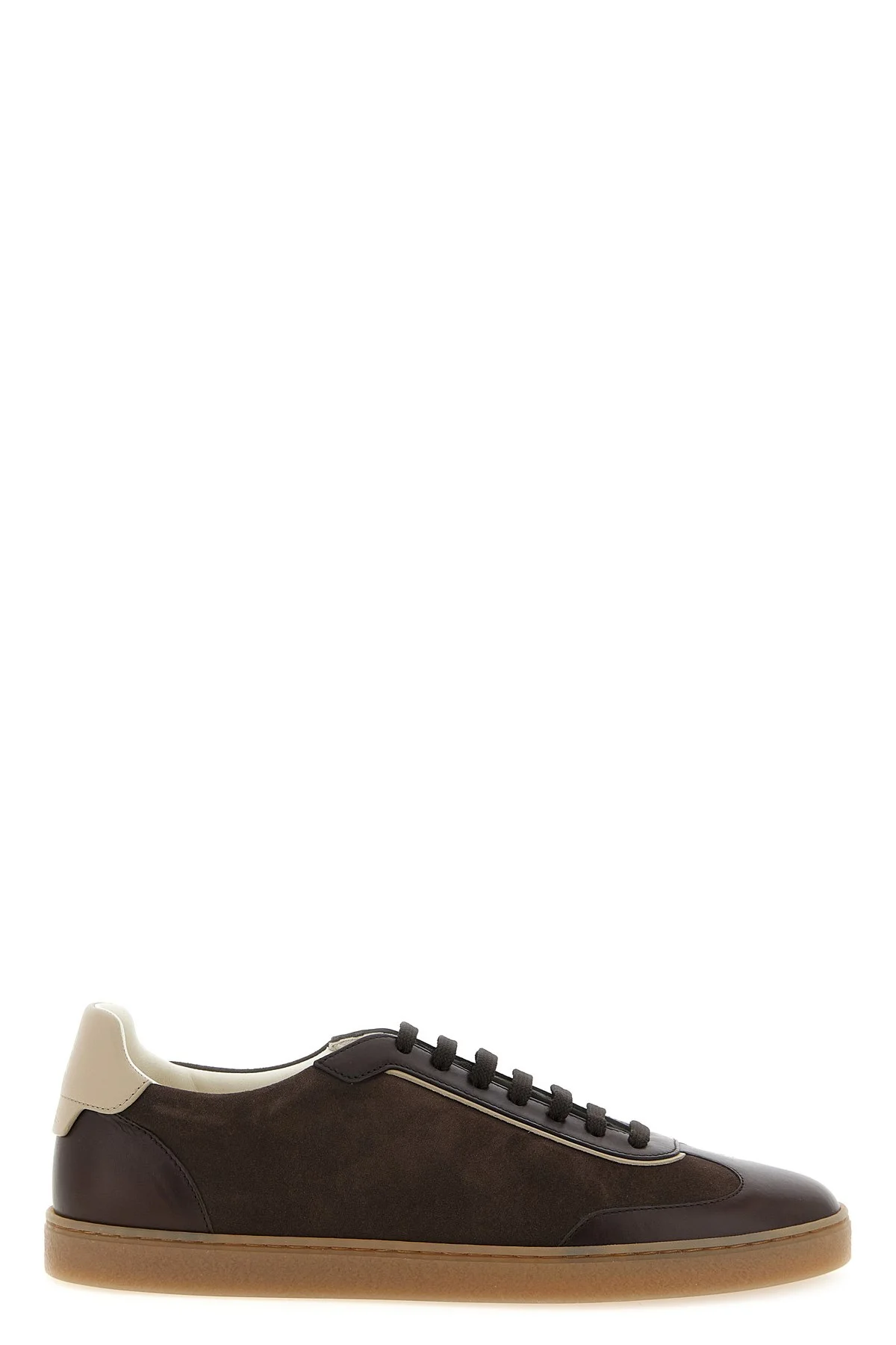 BRUNELLO CUCINELLI ブラウンカジュアルシューズ 39 ブルネロ Brunello Cucinelli Suede And Smooth Calf Sneakers - MZULDGJ336