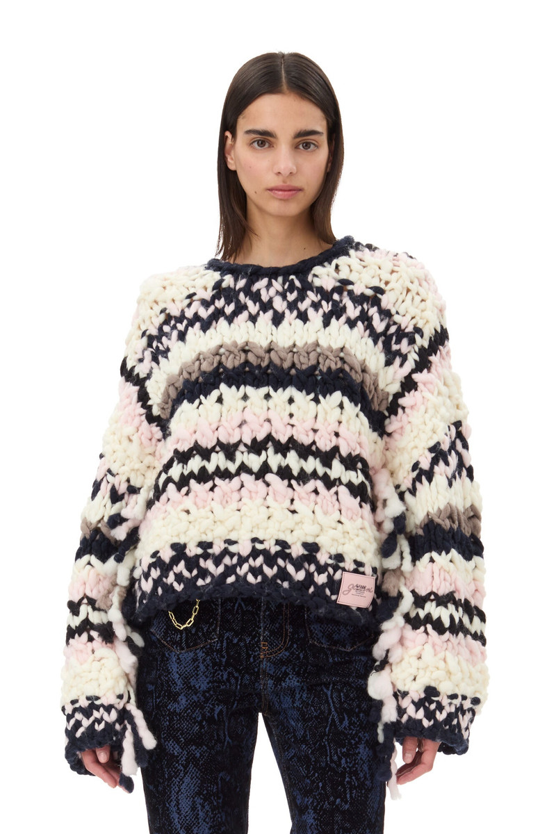 GANNI MULTICOLOR HAND-KNIT SWEATER outlook