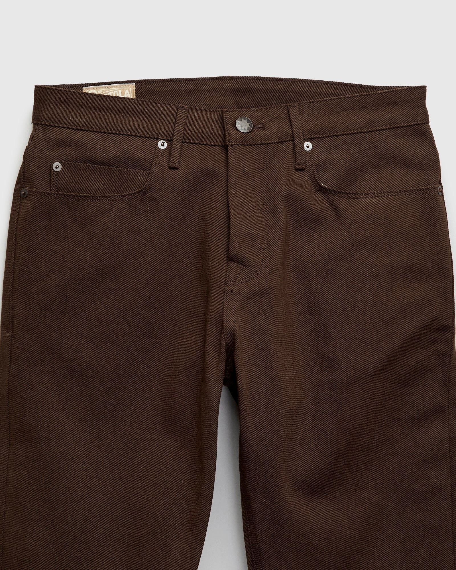 "Portola" 15oz Dark Brown Selvedge Denim - Tapered Fit - 7