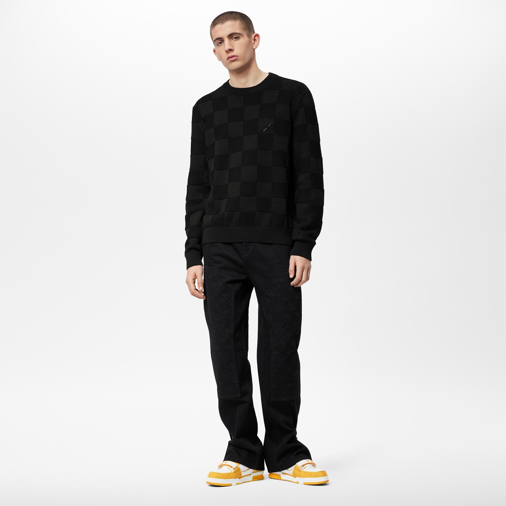 Damier Stitch Crewneck - 5