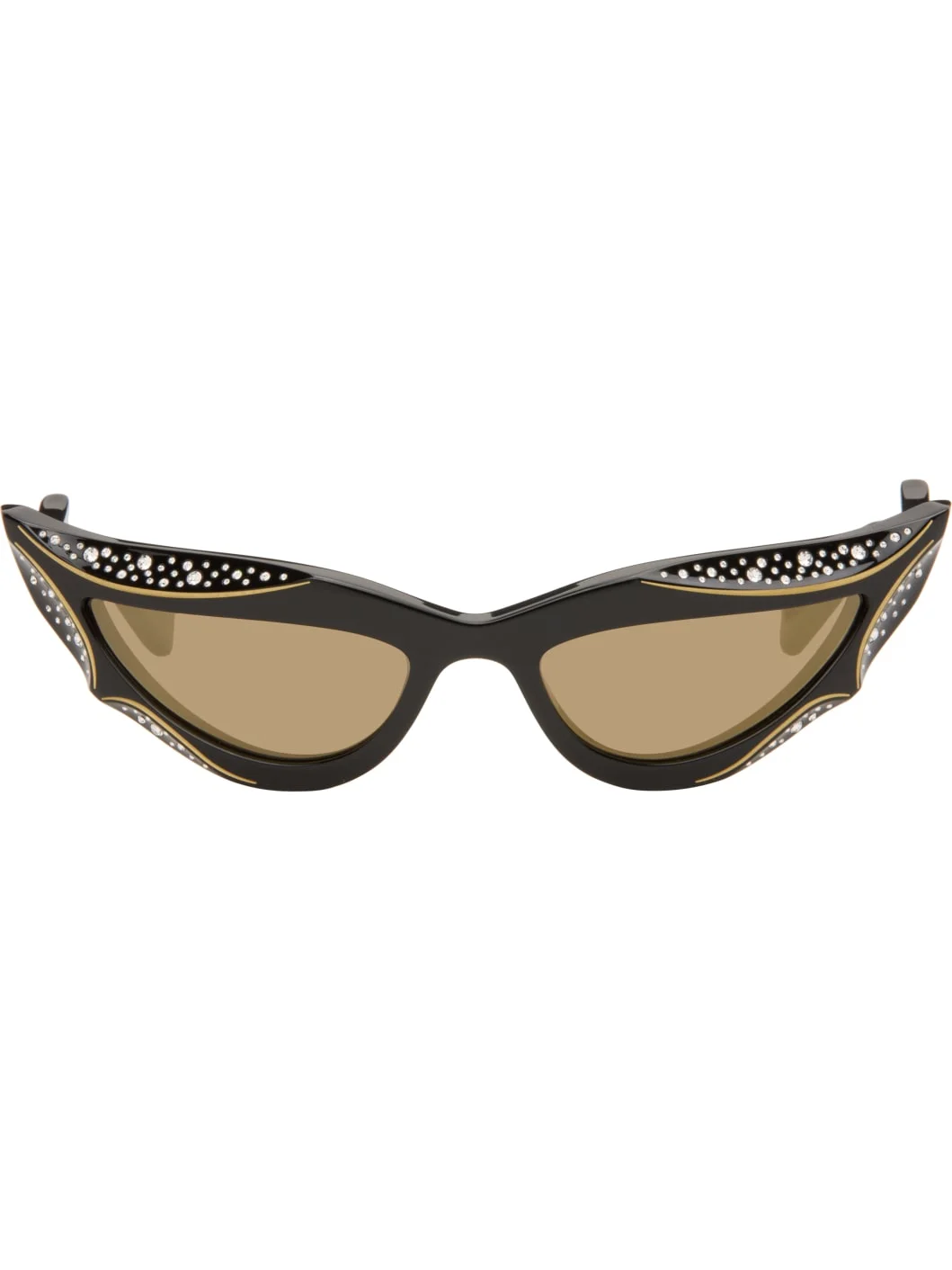 Black Cat-Eye Acetate Sunglasses - 1