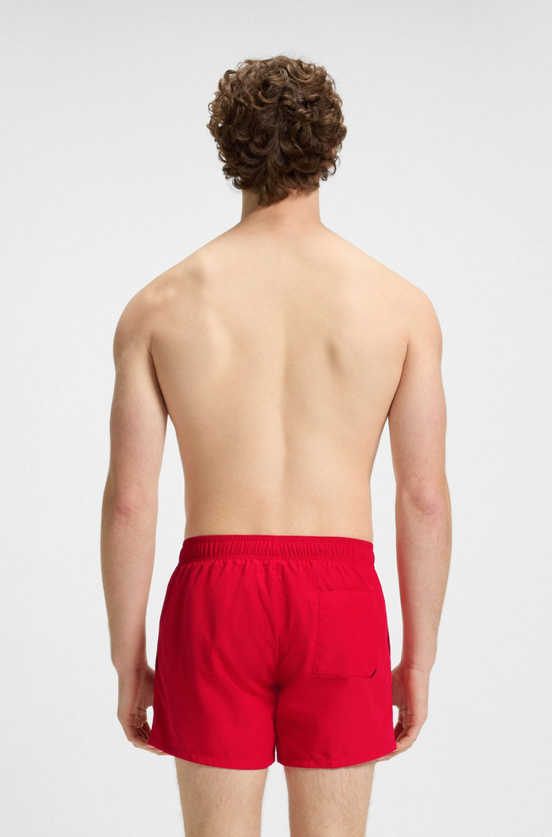 HUGO QUICK-DRY SWIM SHORTS WITH VERTICAL LOGO PRINT outlook