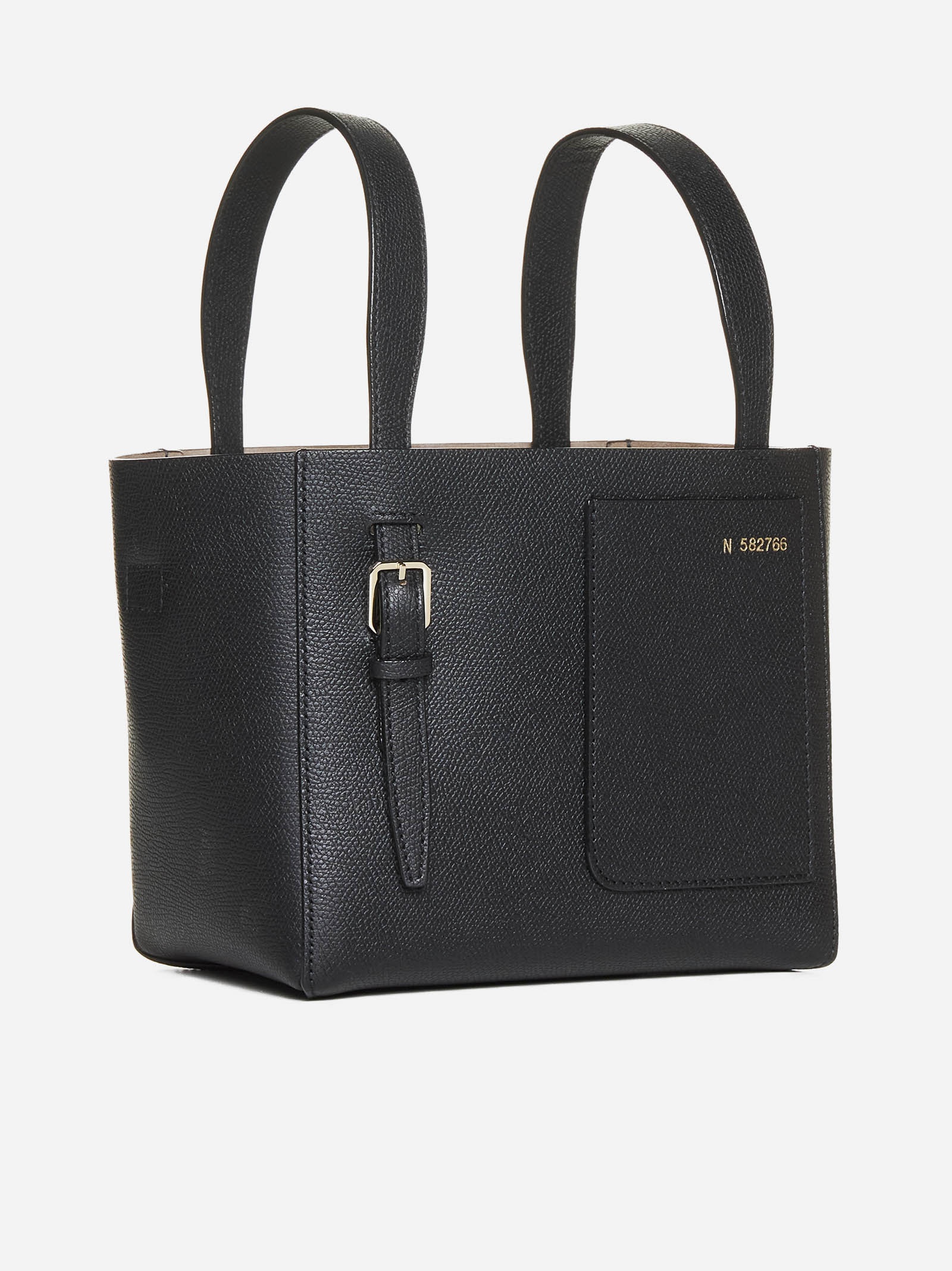 トートバッグ Valextra Valextra Bucket Mini Bag (WBSF0090028LOCTF BG) Women's Green Grained Leather Micro bucket bag | Valextra Soft