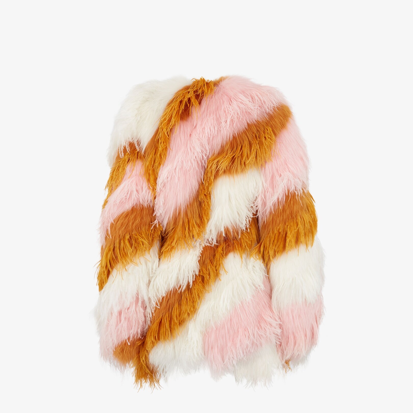 Multicolor fox-fur and feather coat - 2