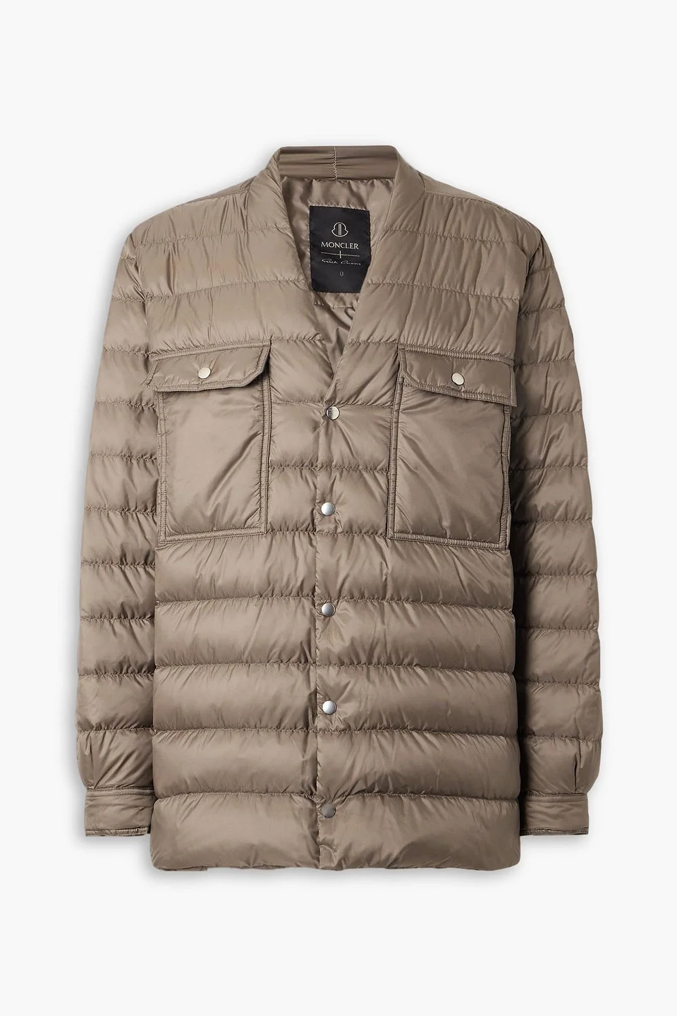 Quilted shell down jacket - 1