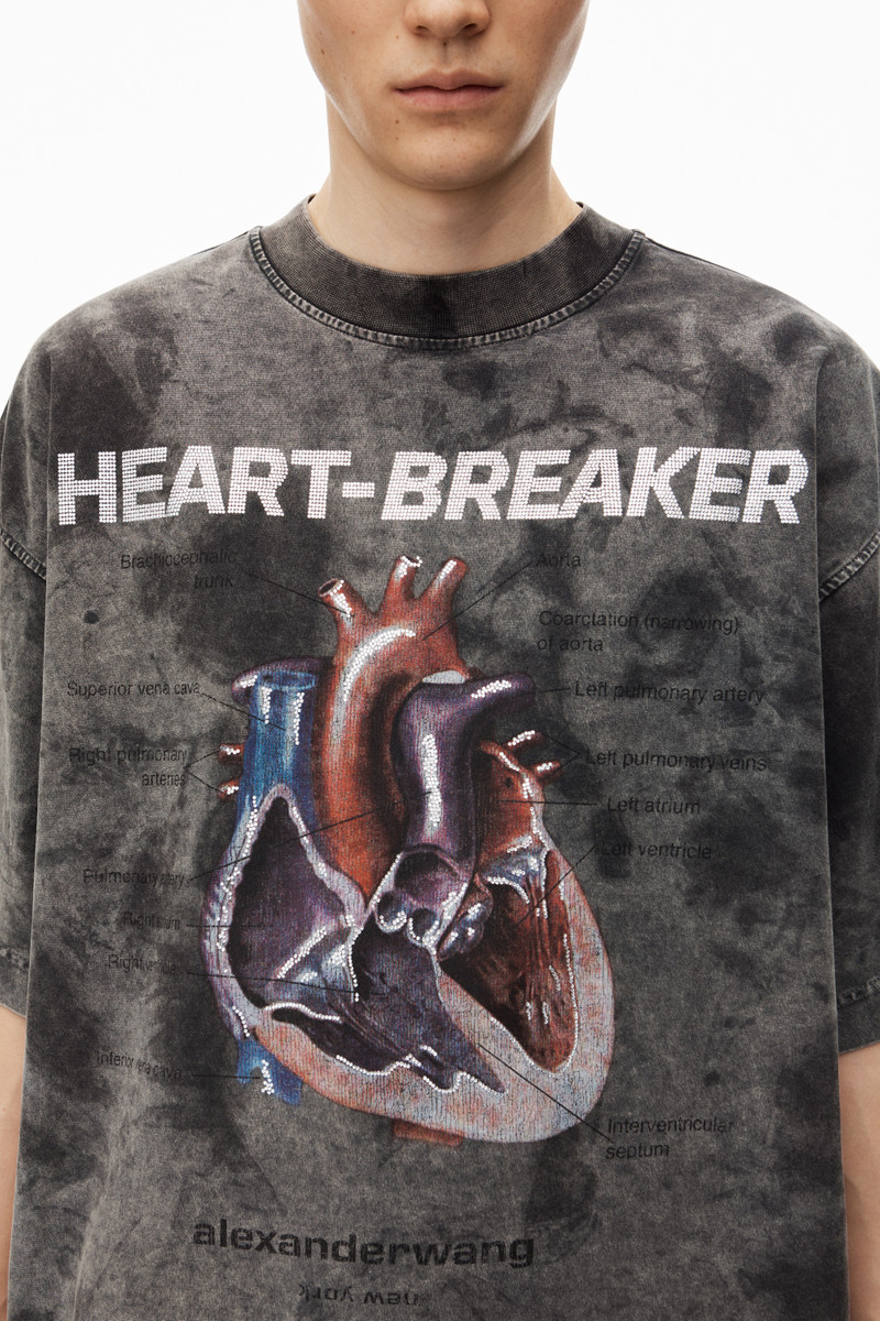 Heartbreaker Graphic Print Tee in Cotton Jersey 5