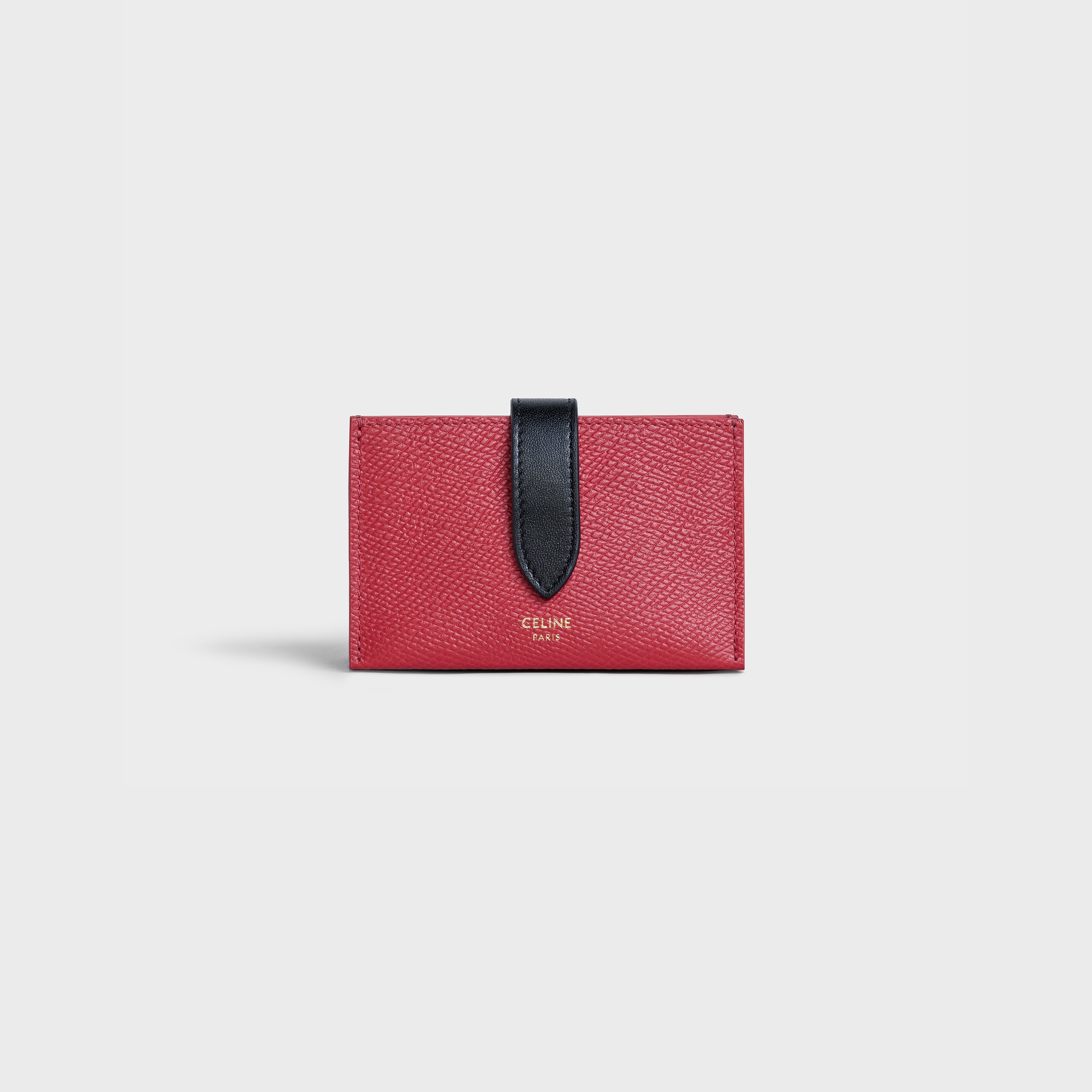 BICOLOUR ACCORDEON CARD HOLDER IN GRAINED CALFSKIN - 1