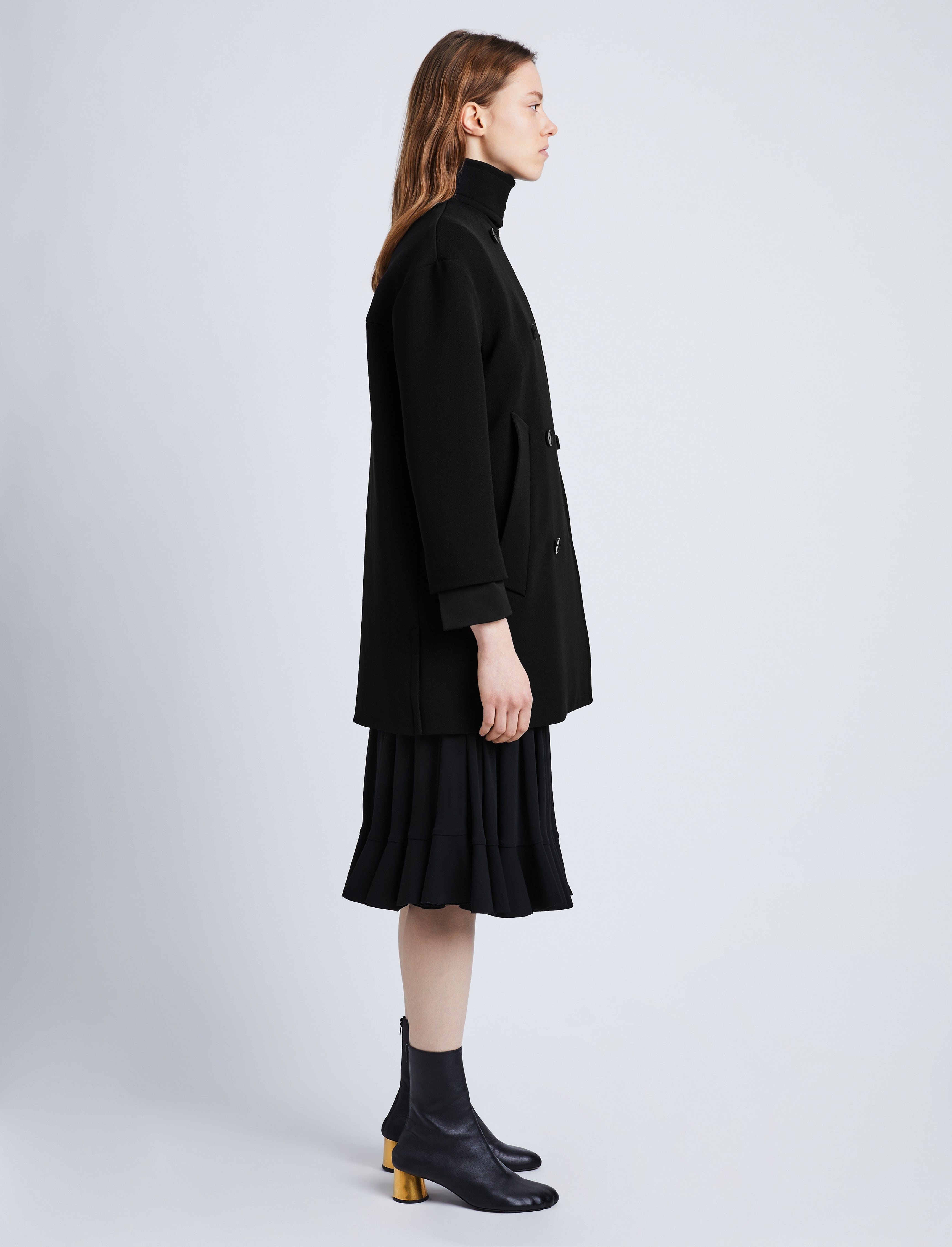Technical Gabardine Peacoat - 4