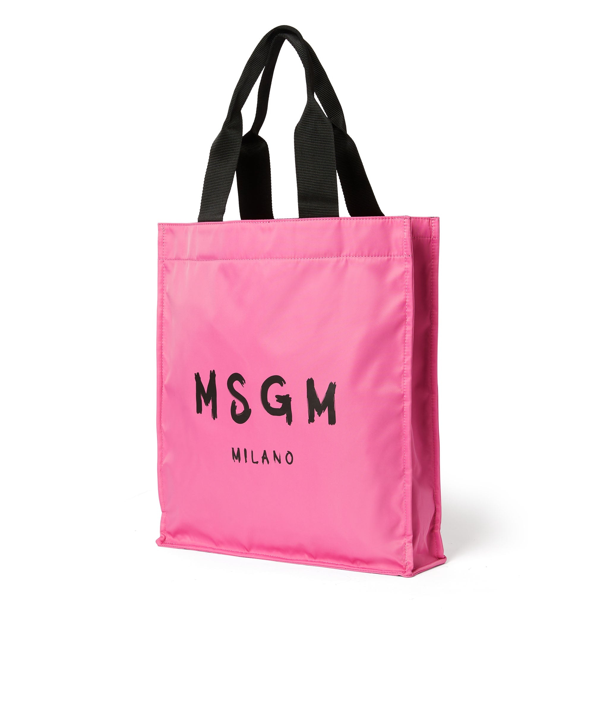 MSGM signature nylon tote bag with brush stroke logo - 3
