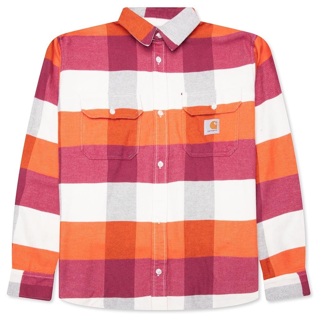 LYMAN L/S SHIRT - LYMAN CHECK/KUMQUAT - 1