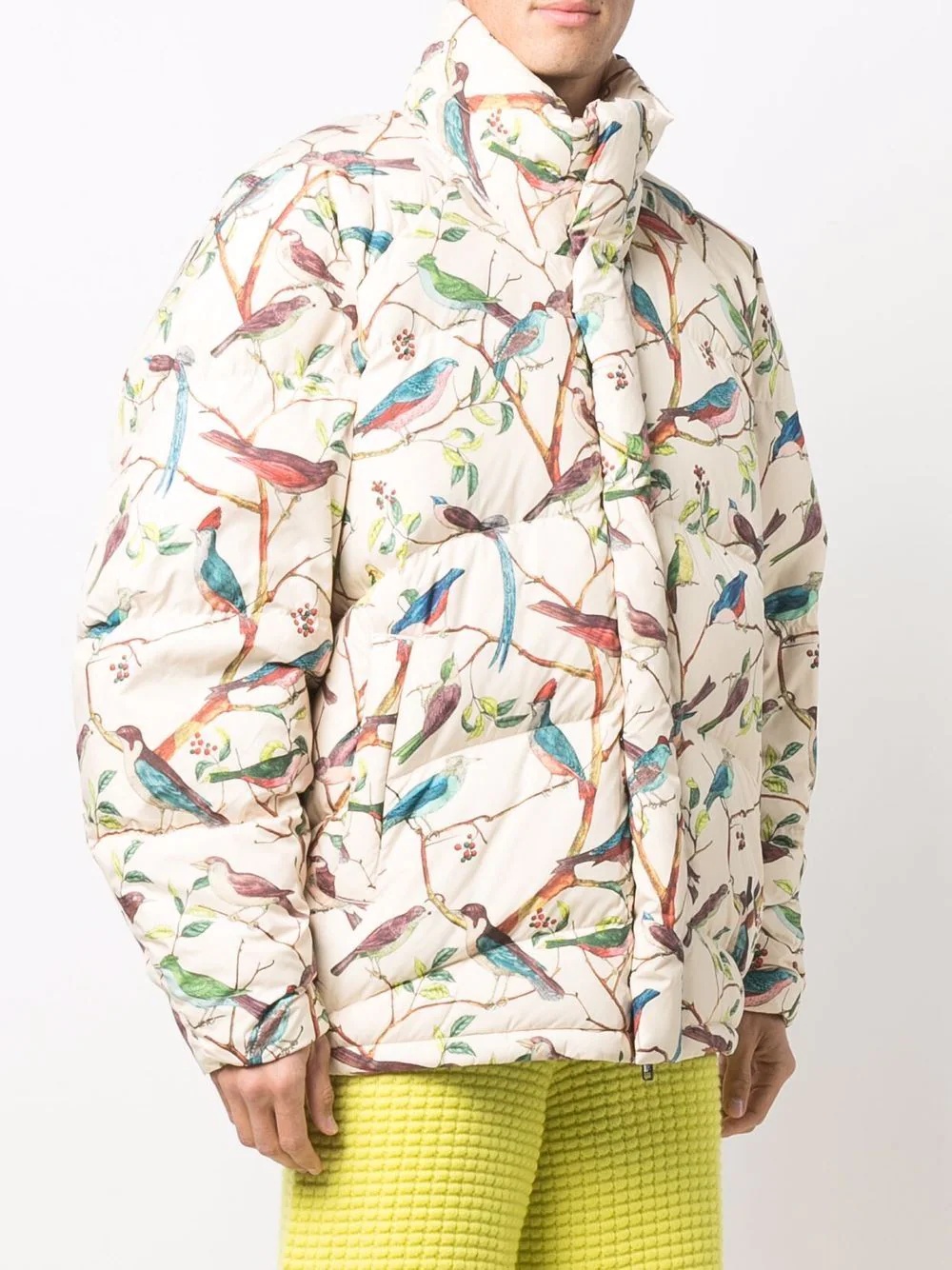 birds-print padded coat - 3