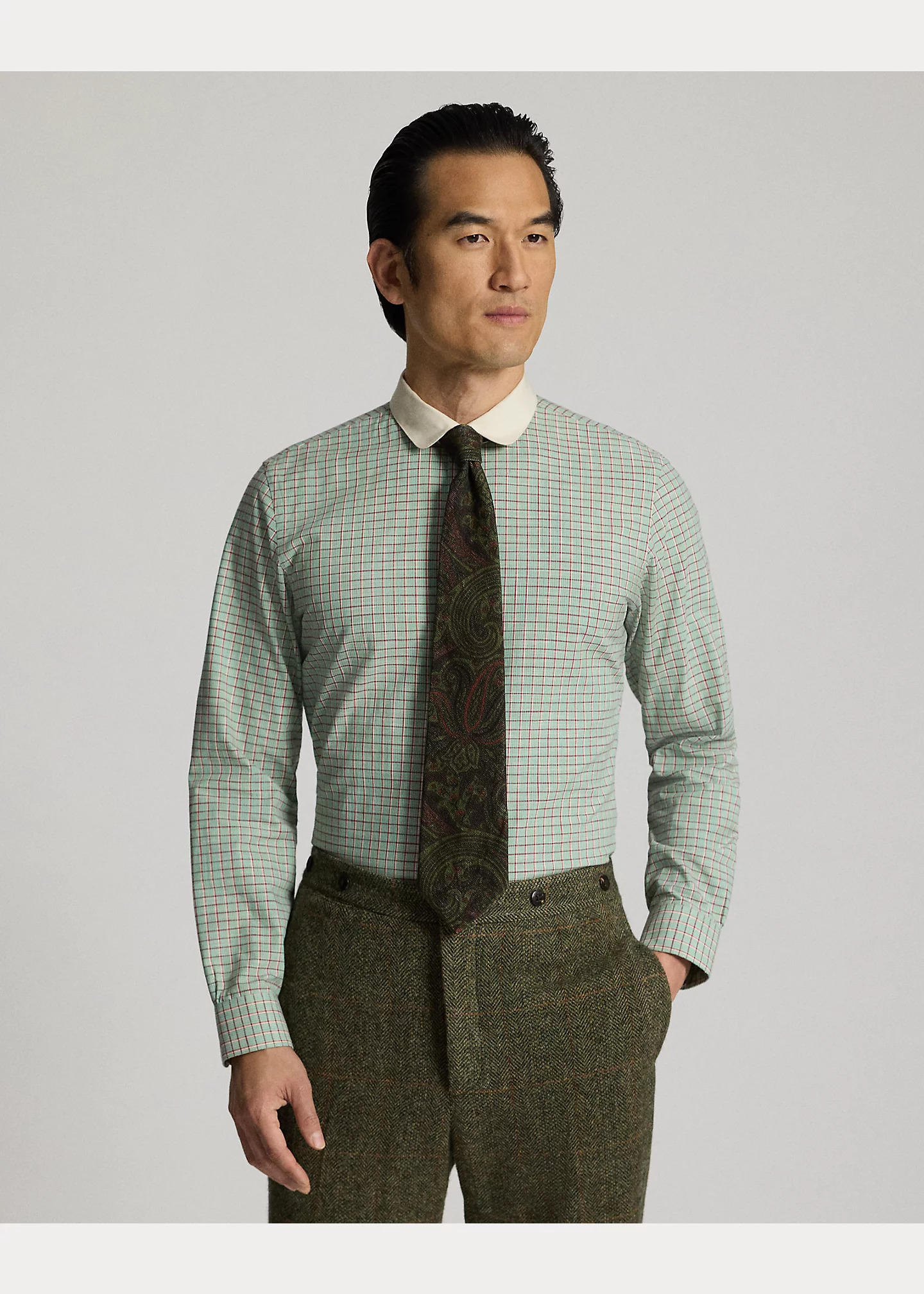 Slim Fit Checked Dobby Shirt - 2