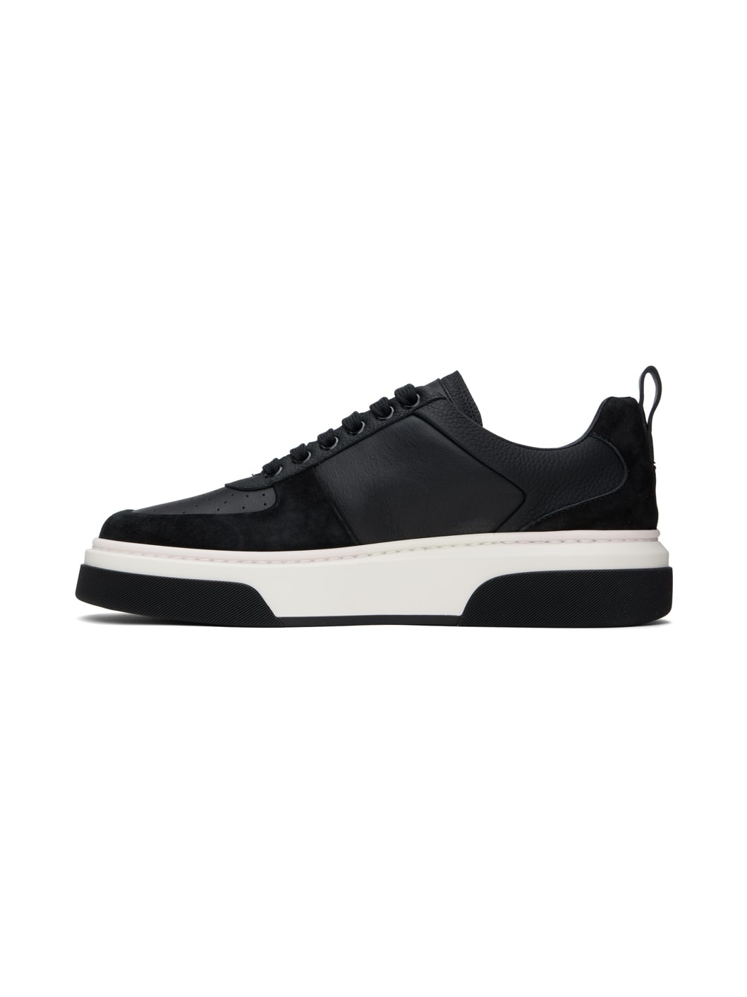 Black Leather Sneakers - 3