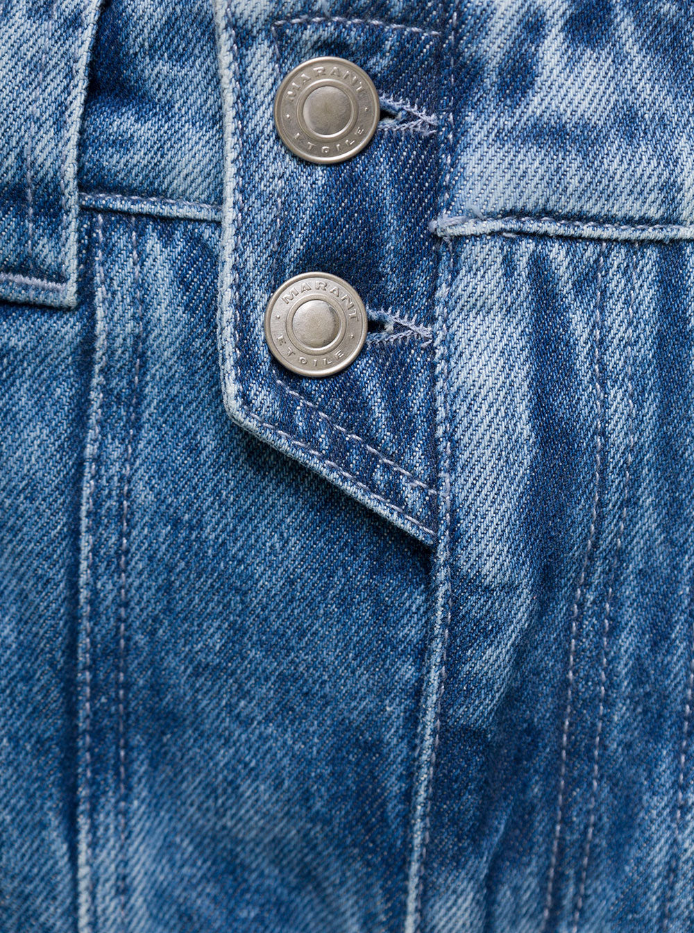 Isabel Marant Etoile Women Blue Denim Cargo Pants With Pockets In Cotton Woman - 3