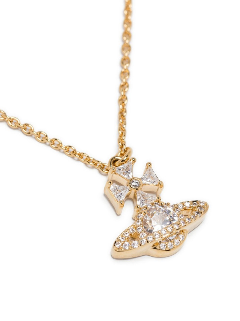 Vivienne Westwood Natalina rhinestone-embellished necklace outlook