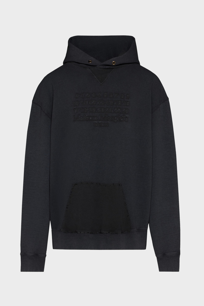 Reverse logo hooded sweatshirt 1