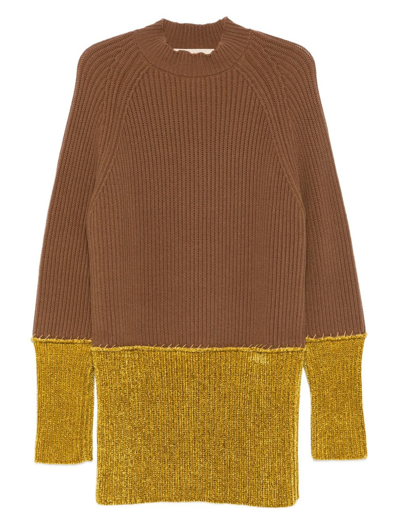 ribbed colour-block sweater 1
