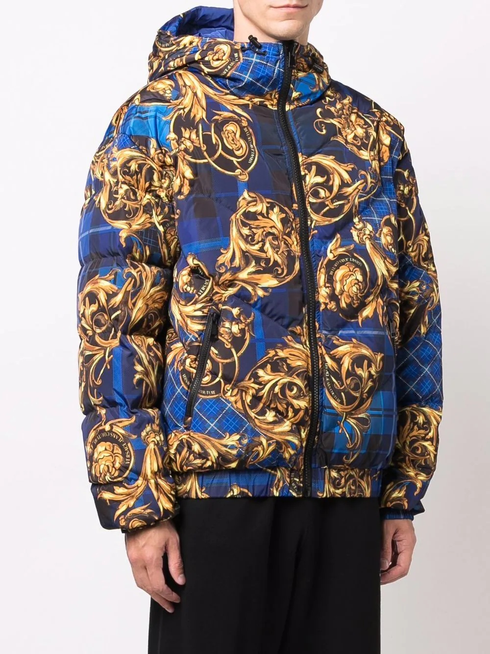 baroque-print jacket - 3