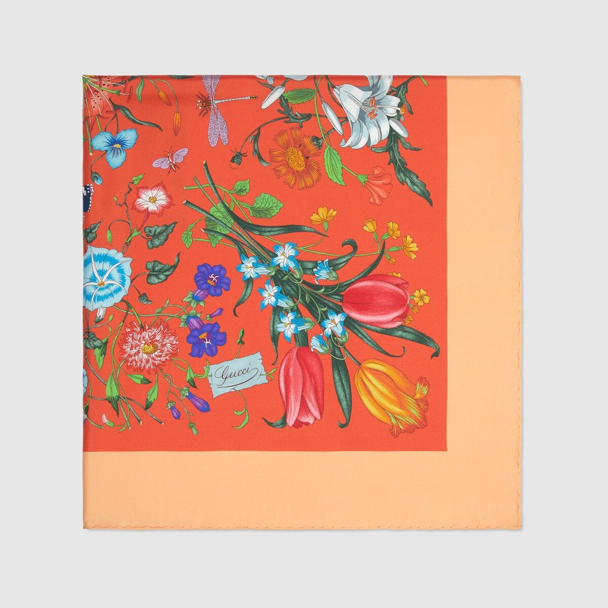 Flora print silk carré - 2