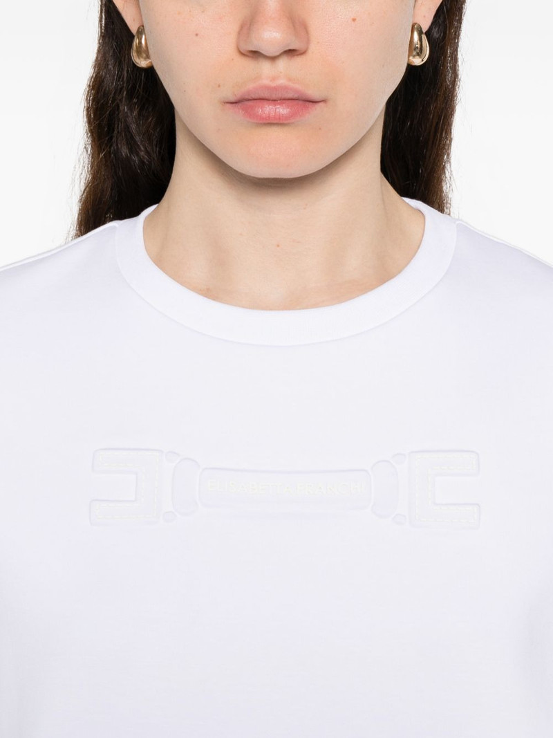 embossed zip T-shirt 5
