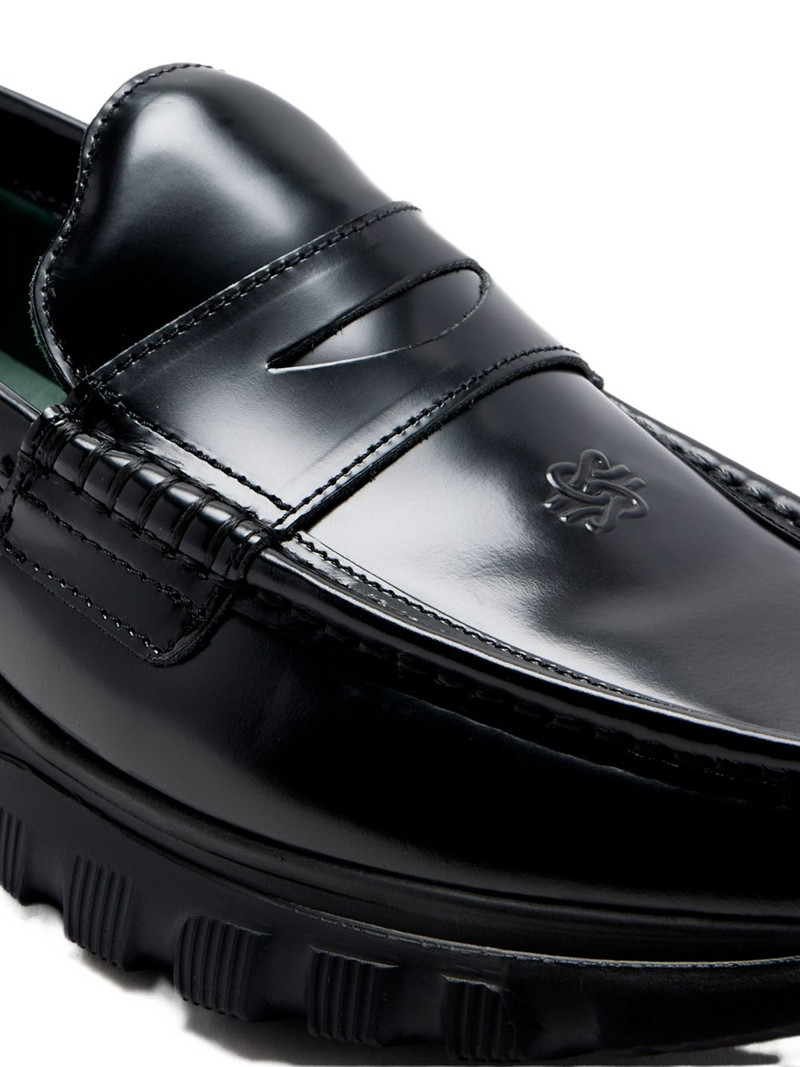 logo-embossed penny loafers 4